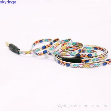 2013 newest Colorful flat cable earphone with mic